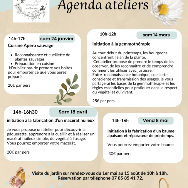 ateliers 1 er semestre 2026